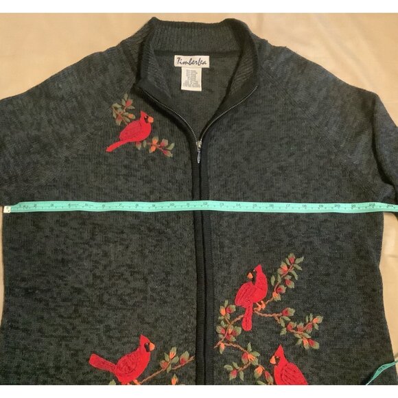 Timberlea Cardinal Charcoal Gray Cardigan Sweater  XL Full Zip Women’s - Picture 4 of 12